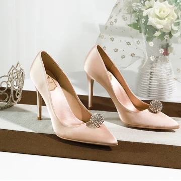Piękne Białe Rhinestone Buty Ślubne 2020 Skórzany 10 Cm Szpilki Szpiczaste Ślub Czółenka