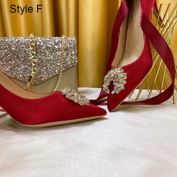 Chic / Beautiful Ivory Satin Wedding Shoes 2020 Pearl 8 cm Stiletto Heels Pointed Toe Wedding Pumps
