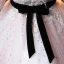 Elegant Blushing Pink Pearl Rhinestone Lace Flower Prom Dresses Ball Gown Backless 2021 Scoop Neck Bow Sash 1/2 Sleeves Floor-Length / Long Prom Formal Dresses