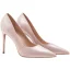 Enkla Rodnande Rosa Kontors OL Silke Satin Pumps 2021 10 cm Stilettklackar Spetsiga Pumps