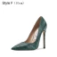 Fashion Black Evening Party Alligator Print Pumps 2021 10 cm Stiletto Heels High Heels Pointed Toe Pumps