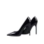 Mooie / Prachtige Zwarte Kantoor OL Lakleer Pumps 2019 Leer 10 cm Naaldhakken / Stiletto Hoge Hakken Spitse Neus Pumps