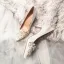 Chic / Belle Ivoire Perle Faux Diamant Chaussure De Mariée 2021 7 cm Talons Aiguilles À Bout Pointu Mariage Escarpins Talons Hauts
