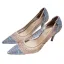 Glittrande Aprikos / Beige Afton Rhinestone Pumps 2021 Tyll 9 cm Stilettklackar Högklackade Spetsiga Pumps