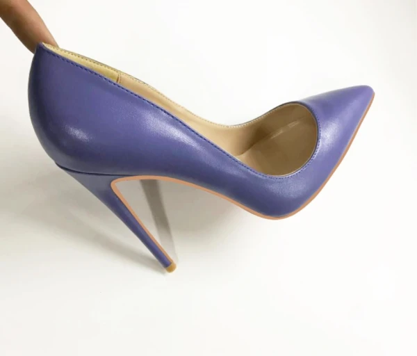 Enkla Lavendel Bal Pumps 2021 12 cm Stilettklackar Spetsiga Högklackade