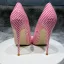 Unika Godis Rosa Randig Bal Pumps 2021 12 cm Stilettklackar Högklackade Spetsiga Pumps