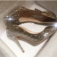 Glittrande Champagne Afton Rhinestone Pumps 2021 Läder 10 cm Stilettklackar Högklackade Spetsiga Pumps