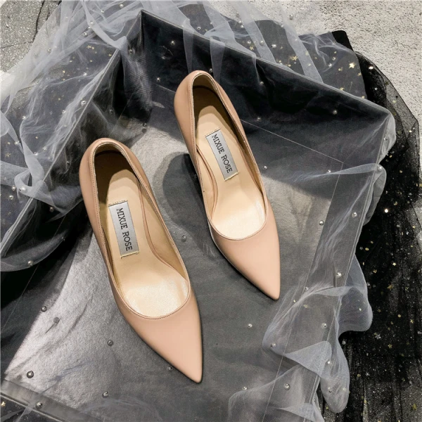 Charming Silver Evening Party Sequins Pumps 2021 Leather 8 cm Rhinestone Stiletto Heels High Heels Pointed Toe Pumps