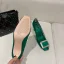 Vintage / Retro Green Silk Satin Prom Rhinestone Pumps 2021 7 cm Stiletto Heels Square Toe High Heels