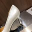 Elegant Ivory Open Side Satin Flower Wedding Shoes 2021 7 cm Stiletto Heels Pointed Toe Wedding High Heels