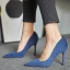 Modest / Simple Burgundy Office OL Suede Pumps 2021 10 cm Stiletto Heels Pointed Toe High Heels