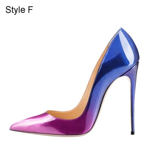 Charming Cocktail Party Red Gradient-Color Pumps 2021 10 cm Stiletto Heels High Heels Pointed Toe Pumps