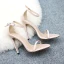 Sexy White Cocktail Party Womens Sandals 2021 Ankle Strap 11 cm Stiletto Heels Open / Peep Toe High Heels