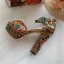 Luxus / Herrlich Barocke Braun Perle Strass Ball Sandalen Damen 2021 Leder Wasserdichte Knöchelriemen 14 cm Thick Heels Peeptoes Hochhackige