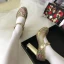 Charmant Blanche Brodé Promo Escarpins 2021 Cuir 10 cm Talons Épais Talons Hauts À Bout Rond Escarpins