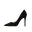 Schöne Burgunderrot Abend Leder Wildleder Pumps 2021 10 cm Stilettos Hochhackige Spitzschuh Pumps