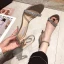 Sexy Black Evening Party Rhinestone Suede Womens Sandals 2021 5 cm Stiletto Heels High Heels Open / Peep Toe Sandals