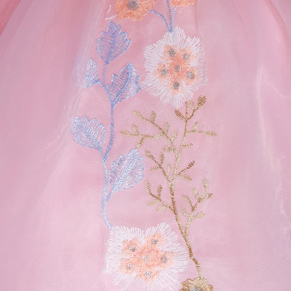 Elegant Candy Pink Prom Dresses 2021 Ball Gown Off-The-Shoulder Beading Pearl Rhinestone Lace Flower Sleeveless Backless Floor-Length / Long Prom Formal Dresses