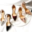 Sexy Champagne Evening Party Patent Leather Womens Sandals 2021 Ankle Strap 10 cm Stiletto Heels Pointed Toe Sandals High Heels