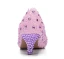 Lovely Candy Pink Wedding Shoes 2018 Lace Rhinestone 5 cm Stiletto Heels Pointed Toe Wedding Pumps