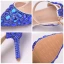 Charming Royal Blue Evening Party Womens Shoes 2018 Crystal Rhinestone Ankle Strap 8 cm Stiletto Heels Pointed Toe High Heels
