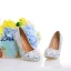 Fashion White Pearl Rhinestone Wedding Shoes 2021 Leather 14 cm Stiletto Heels High Heels Pointed Toe Wedding Pumps