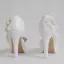 Elegant White Wedding Shoes 2018 Appliques Rhinestone Pearl 11 cm Stiletto Heels Open / Peep Toe Wedding High Heels