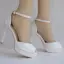 Modest / Simple White Casual Womens Shoes 2018 Ankle Strap 11 cm Stiletto Heels Open / Peep Toe High Heels