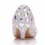 Sparkly Sølv Brudesko 2018 Krystall Rhinestone 5 cm Stiletthæler Spisse Bryllup Pumps