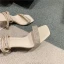 Sexy Beige Evening Party Rhinestone Womens Sandals 2021 6 cm Stiletto Heels Open / Peep Toe Sandals High Heels