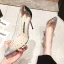 Charmant Gold Abend Strass Pumps 2021 8 cm Stilettos Spitzschuh Pumps Hochhackige