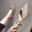 Chic / Beautiful Black Casual Pearl Rhinestone Womens Sandals 2021 6 cm Stiletto Heels Pointed Toe Sandals High Heels