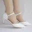 Simple Blanche Chaussures Femmes 2018 Boucle 5 cm Talons Aiguilles À Bout Pointu Talons Hauts