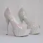 Romantique Argenté Chaussure De Mariée 2018 Paillettes 14 cm Talons Aiguilles Peep Toes / Bout Ouvert Mariage Talons Hauts