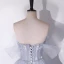 Charmant Gris Perlage Paillettes En Dentelle Fleur Robe De Bal 2024 Princesse Bustier Sans Manches Dos Nu Longue Promo Robe De Ceremonie
