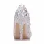 Błyszczące Srebrny Buty Ślubne 2018 Kryształ Rhinestone 9 cm Szpilki Okrągłe Toe Ślub Czółenka