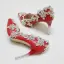 Chinese style Red Wedding Shoes 2018 Rhinestone 9 cm Crystal Stiletto Heels Pointed Toe Wedding Pumps