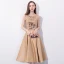 Chic / Beautiful Champagne Homecoming Graduation Dresses 2018 A-Line / Princess Sequins Scoop Neck Sleeveless Knee-Length Formal Dresses
