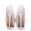 Modern / Fashion Ivory Wedding Shoes 2018 Appliques Lace Pearl Rhinestone Tassel 14 cm Stiletto Heels Round Toe Wedding Pumps