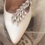 Chic / Beautiful Champagne Wedding Shoes 2019 Leather Crystal 10 cm Stiletto Heels Pointed Toe Wedding Pumps