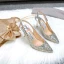 Scintillantes Champagne Soirée Chaussures Femmes 2019 Boucle Cuir Paillettes Faux Diamant 9 cm Talons Aiguilles À Bout Pointu Talons Hauts