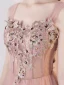 Elegant Blushing Pink Homecoming Graduation Dresses 2019 A-Line / Princess Lace Flower Pearl Rhinestone Backless Floor-Length / Long Formal Dresses
