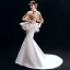 Chinese style Vintage / Retro Ivory Evening Dresses  2019 Trumpet / Mermaid High Neck Embroidered 1/2 Sleeves Backless Court Train Formal Dresses