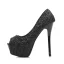 Fashion Black Rave Club Sequins Womens Shoes 2021 14 cm Stiletto Heels Open / Peep Toe High Heels