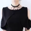 Chic / Beautiful Black Party Dresses 2017 A-Line / Princess Scoop Neck Strapless Sleeveless Short Formal Dresses