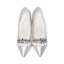 Luxury / Gorgeous White Wedding Shoes 2019 Leather Rhinestone 8 cm Stiletto Heels Pointed Toe Wedding Pumps