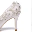 Luxury / Gorgeous White Wedding Shoes 2019 Leather Appliques Pearl Rhinestone 8 cm Stiletto Heels Pointed Toe Wedding Pumps
