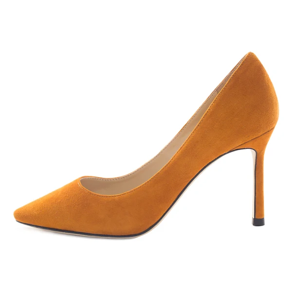 Chic / Beautiful Burgundy Office Pumps 2019 Leather Suede 8 cm Stiletto Heels Pointed Toe Pumps