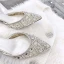 Fine Svart Aften Damesko 2019 Lær Beading Krystall Rhinestone 10 cm Stiletthæler Spisse Høyhælte