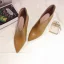 Simple Beige Désinvolte Bottes Femme 2019 Cuir 7 cm Talons Aiguilles À Bout Pointu Bottes